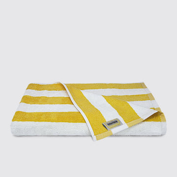 Splash Stripe Pool Beach Towel in Yellow & White Color