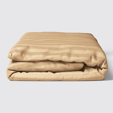 Gold 3CM Hotel Stripes Duvet Cover