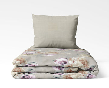 Reversible Floral Printed Duvet Cover Set
