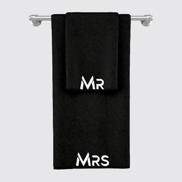 La'Marvel Suites Luxury Hotel Personalised Embroidery Towel Set Black
