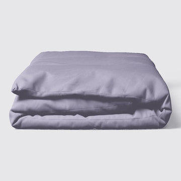 Grey Solid Cotton Sateen Duvet Cover