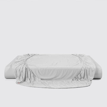 Silver Grey Sateen Fitted Sheet Set