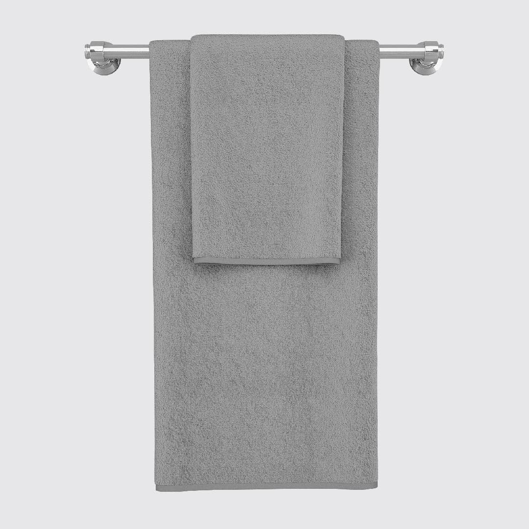 Grey Embroidered Towel Combo