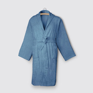 La'Marvel Salon Bathrobes باللون الأزرق sky