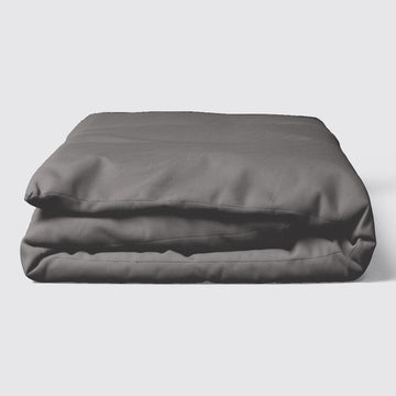 Charcoal Grey Solid Cotton Sateen Duvet Cover