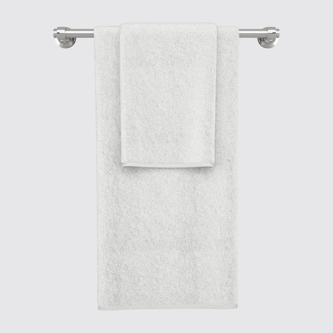 White Embroidered Towel Combo