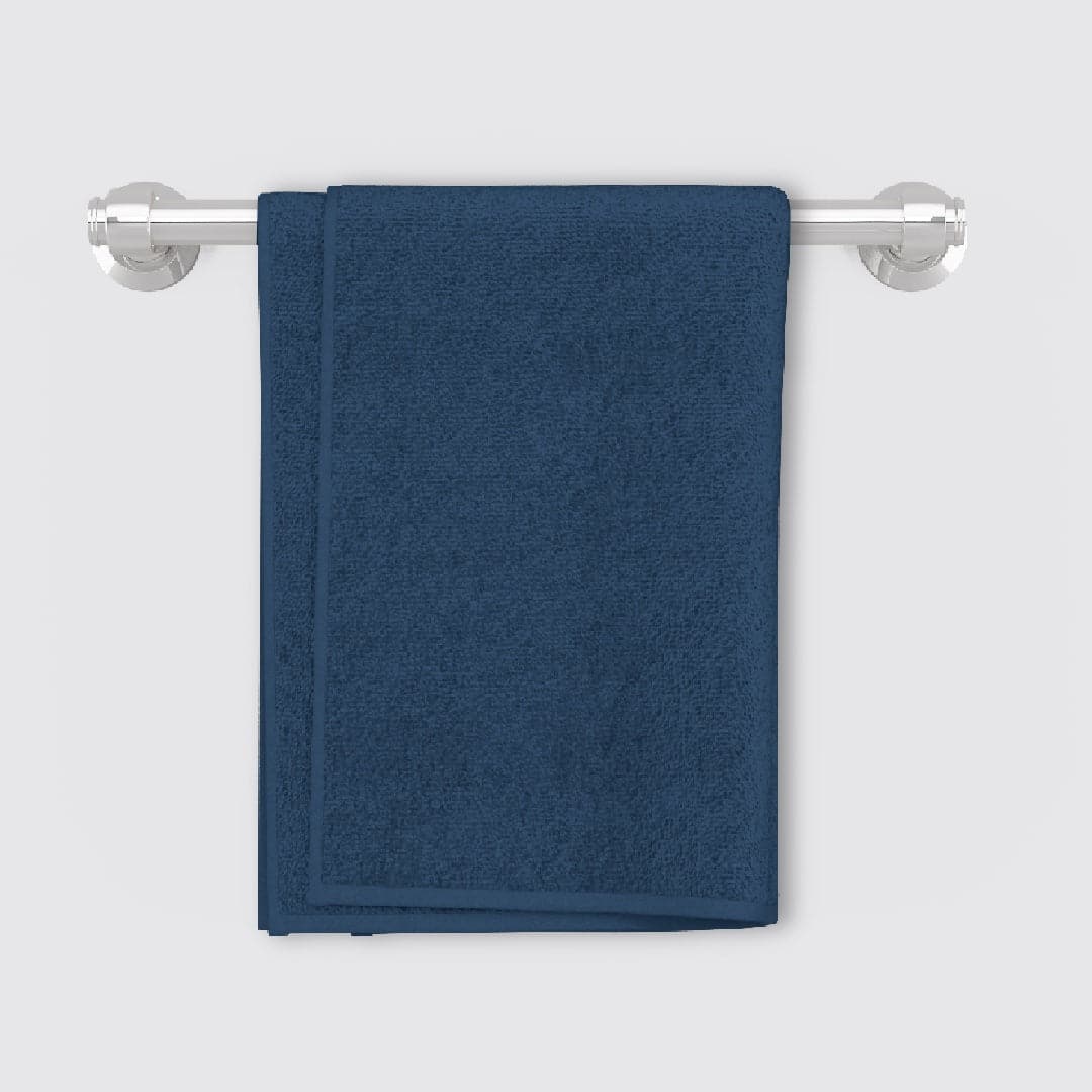 Navy Blue Beach Towel on stand