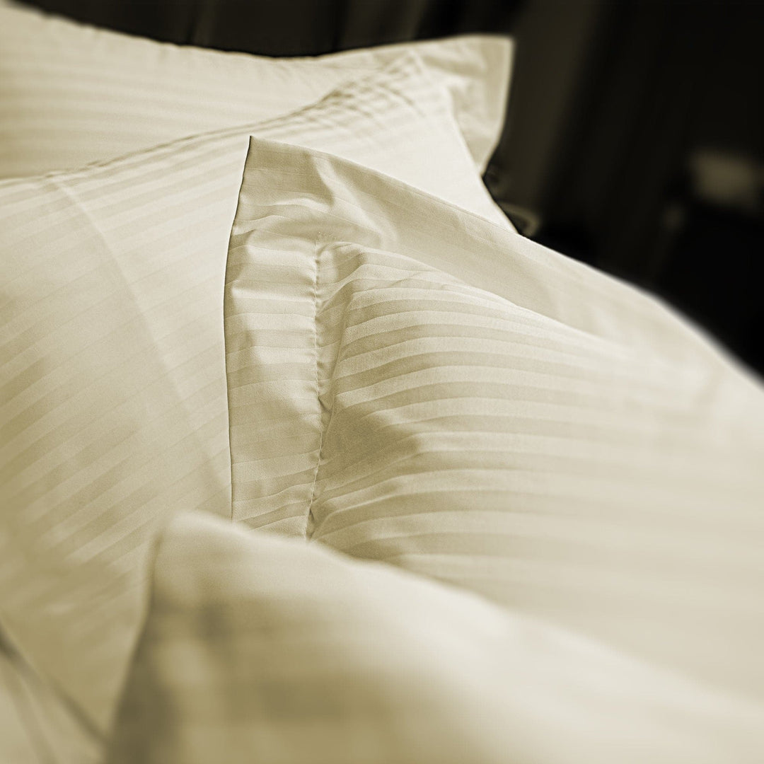 ivory striped pillowcase