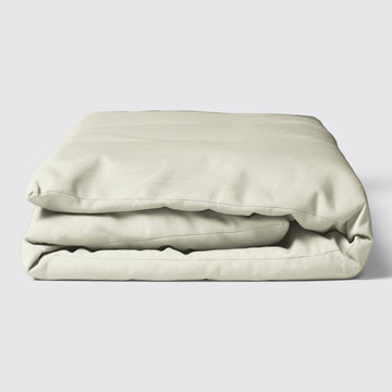 Ivory Solid Cotton Sateen Duvet Cover