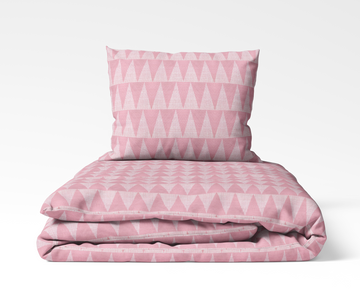 Pink Cones Printed Duvet Cover Set