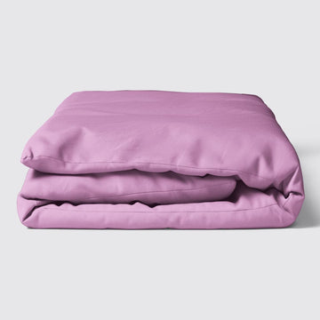 Mauve Solid Cotton Sateen Duvet Cover