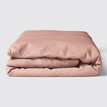 Rose Solid Cotton Sateen Duvet Cover