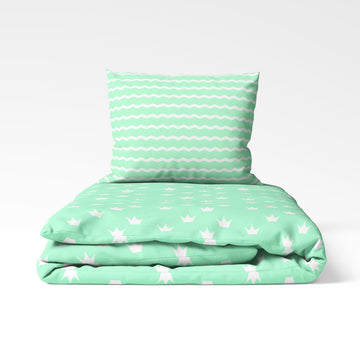 Crown Zig-Zag Reversible Printed Duvet Cover Set