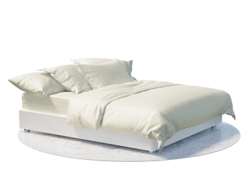 Ivory Sateen Bedding Bundle Set