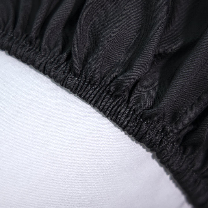 Onyx Striped Fitted Sheet Set