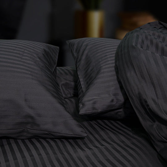 black striped cushion cover
