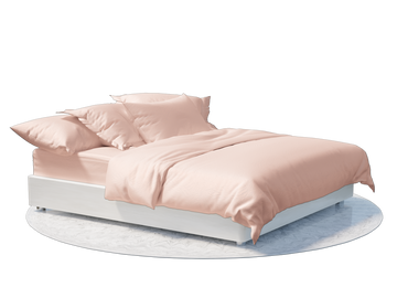 Pastel Pink (Champagne) Sateen Bedding Bundle Set